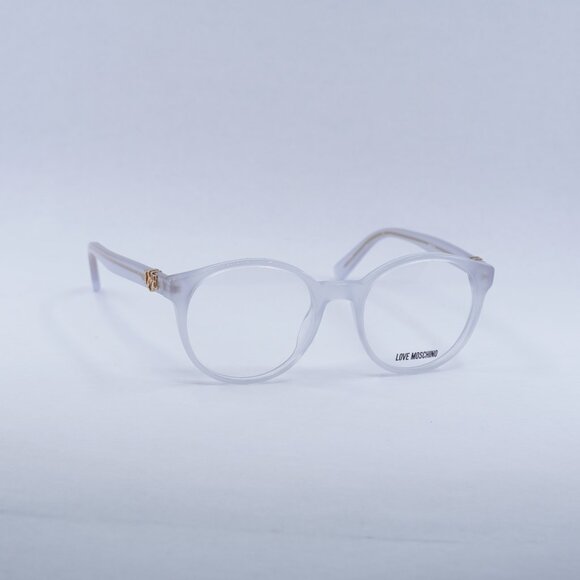 🕶️ New Moschino MOL523/SAM 0VK600Eyeglasses - Shiny Light Grey Frame, 49mm